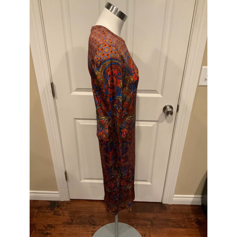 Givenchy Red Paisley Long Sleeve Wiggle Dress, Size 8 | 40 EU - Picture 4 of 6